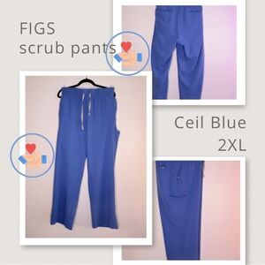 FIGS Ceil Blue Scrub Pants 2XL